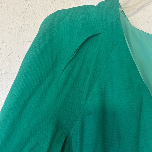 Vintage Inspired MOTF Vibrant Green Long Sleeve Dress with Lining Size X-Small - Picture 5 of 9